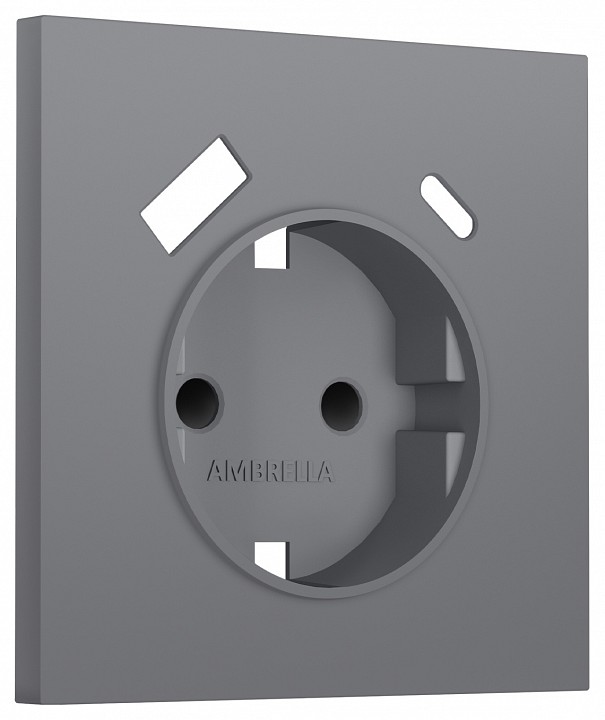 Накладка для розетки с заземлением и со шторками и 2хUSB type A и C Ambrella Volt SIGMA SP8700