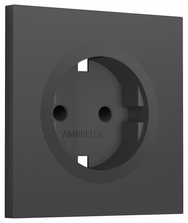 Накладка для розетки с заземлением и со шторками Ambrella Volt SIGMA SP9070