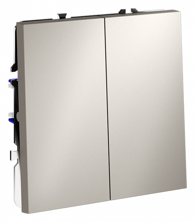 Выключатель двухклавишный без рамки Voltum S70 VLS020603