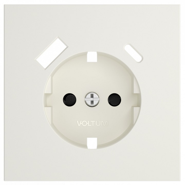 Накладка для розетки с заземлением и со шторками и 2хUSB type A и C Voltum S70 VLS001013